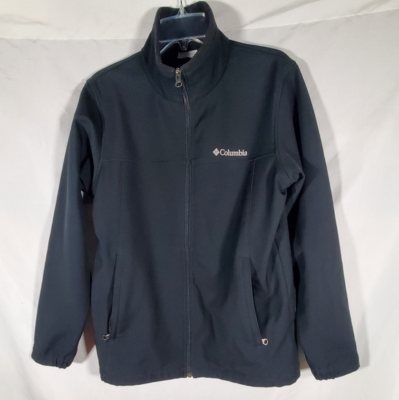 COLUMBIA SPORTSWEAR COMPANY BLACK SOFT SHELL ZIP-UP MOCK NECK JACKET - Picture 4 of 7